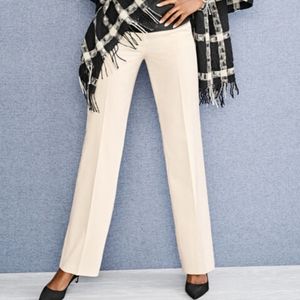 Talbots Windsor Italian Flannel fully-lined ivory pants - 16WP
